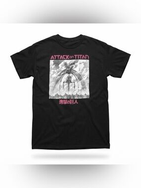 Attack on Titan Founding Titan Eren Rumbling T-Shirt Men's XL Black Graphic Tee
